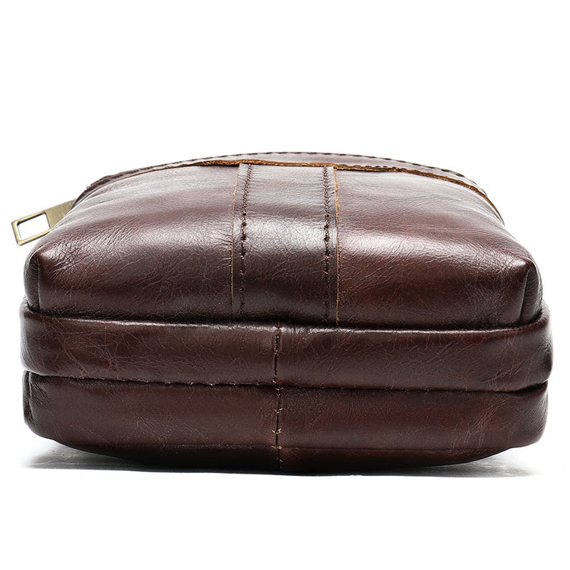 Crossbody Shoulder Bag Genuine Leather Men Waist Bag