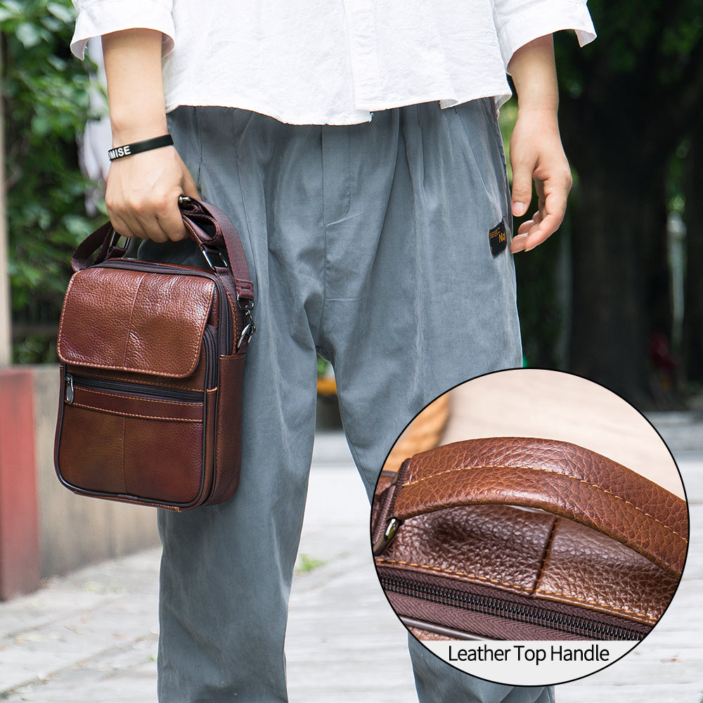 Men Genuine Leather Small Crossbody Bags