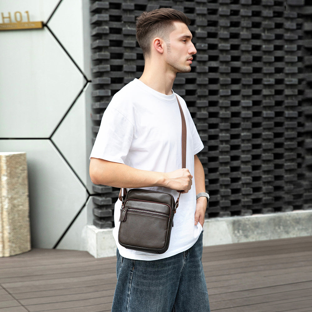 Crossbody Genuine Leather Bag for Men