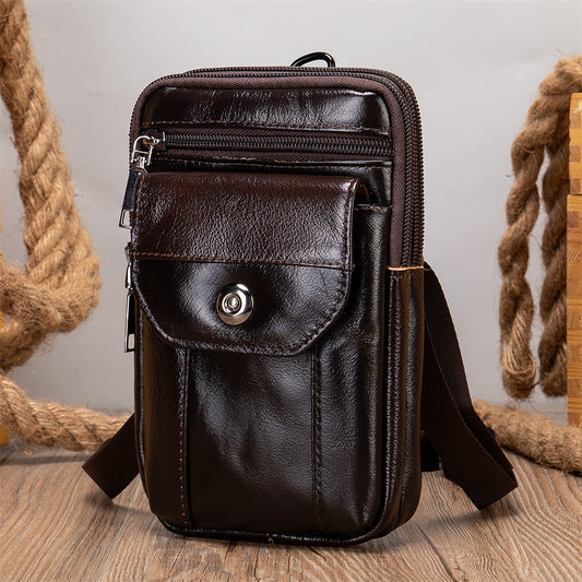Men Genuine Leather Crossbody/Belt Bag
