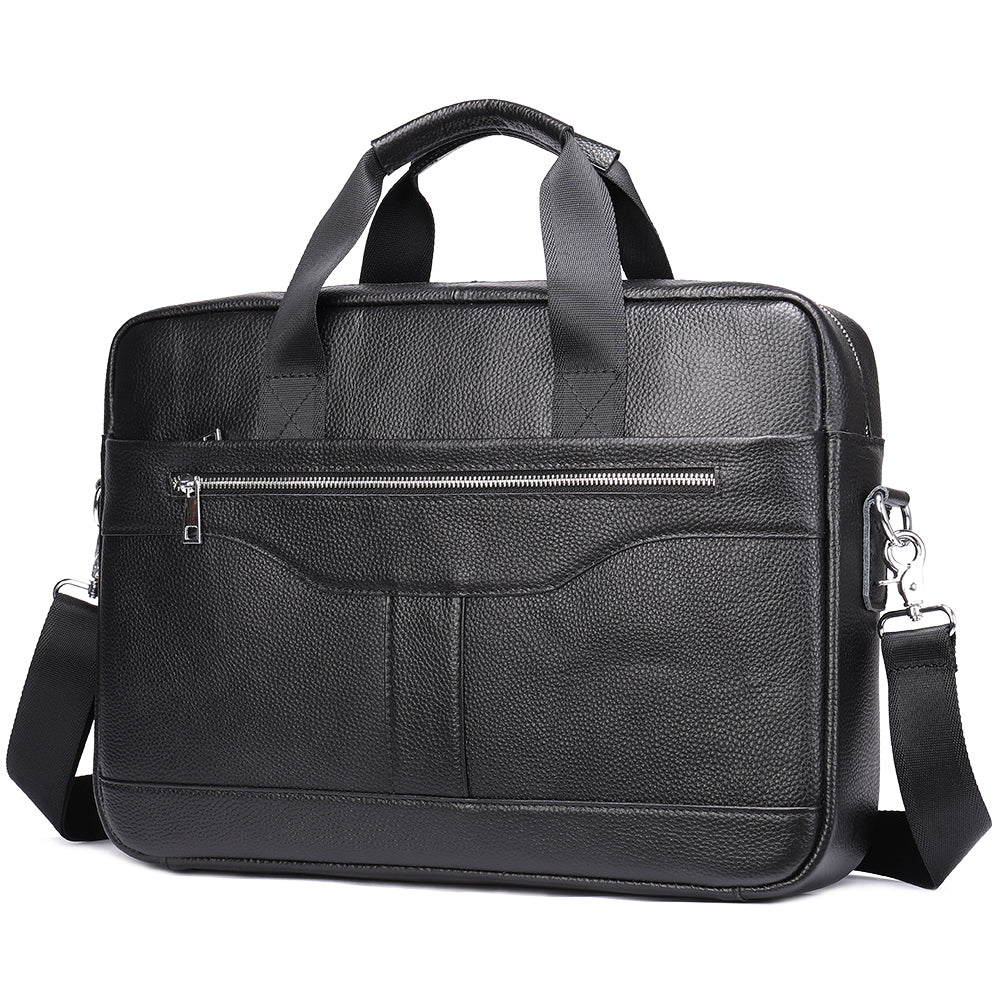 Men's Genuine Leather Waterproof Laptop Briefcase