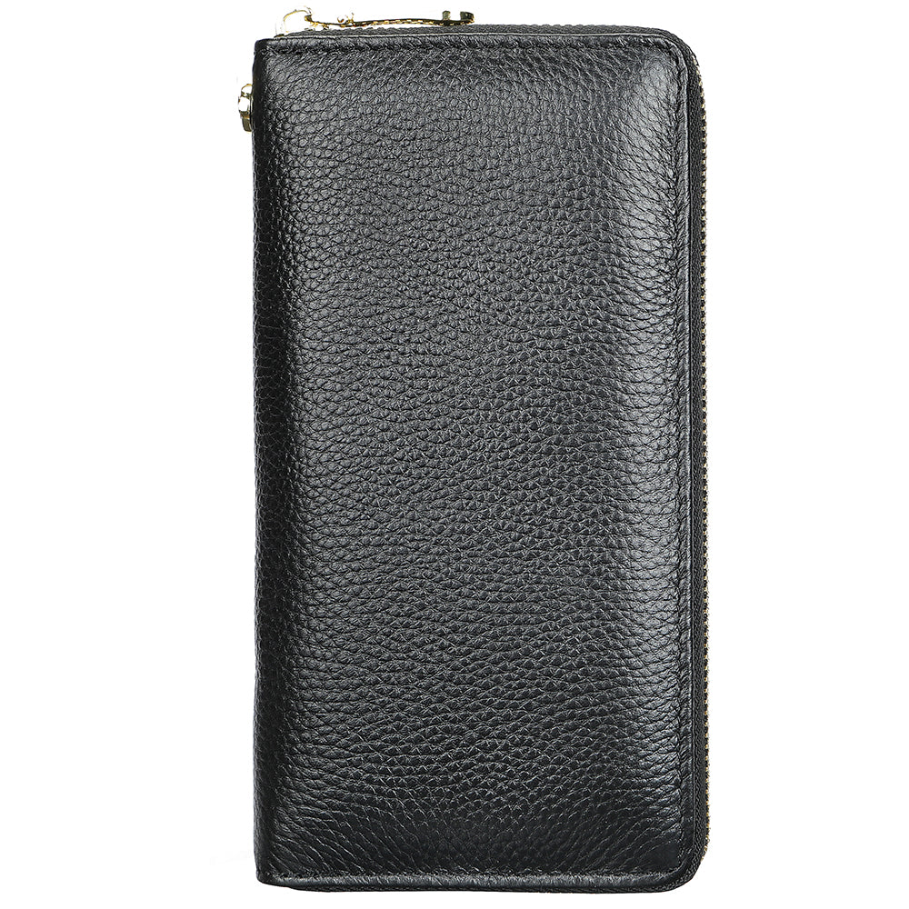 Women Purse Cell Phone Money Bag Genuine Leather Wallet