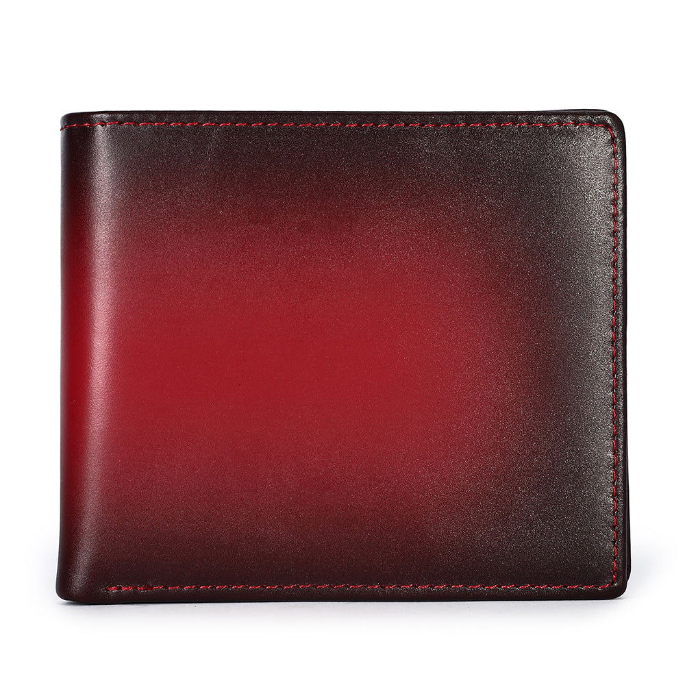 Vintage Genuine Leather Men Short RFID Ani-theft Wallet