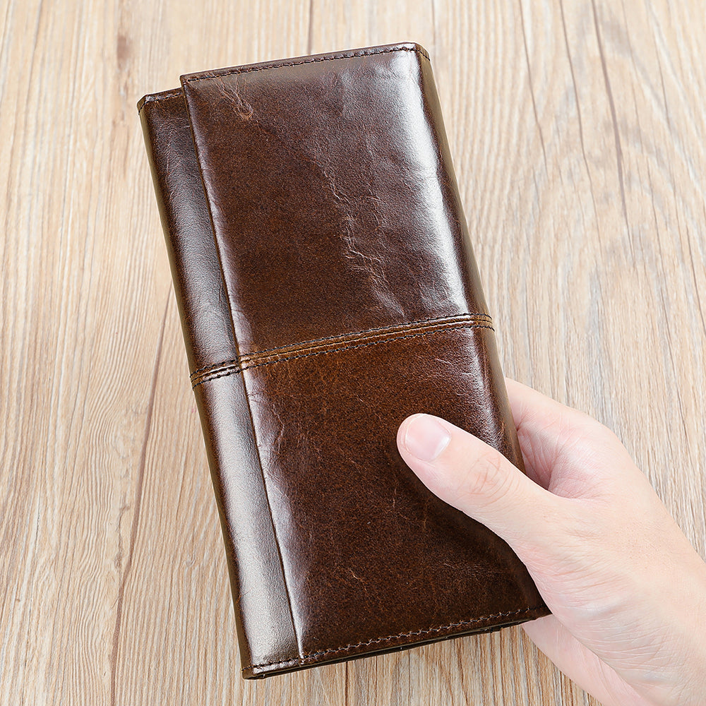 Men Genuine Leather Large Capacity Wallet