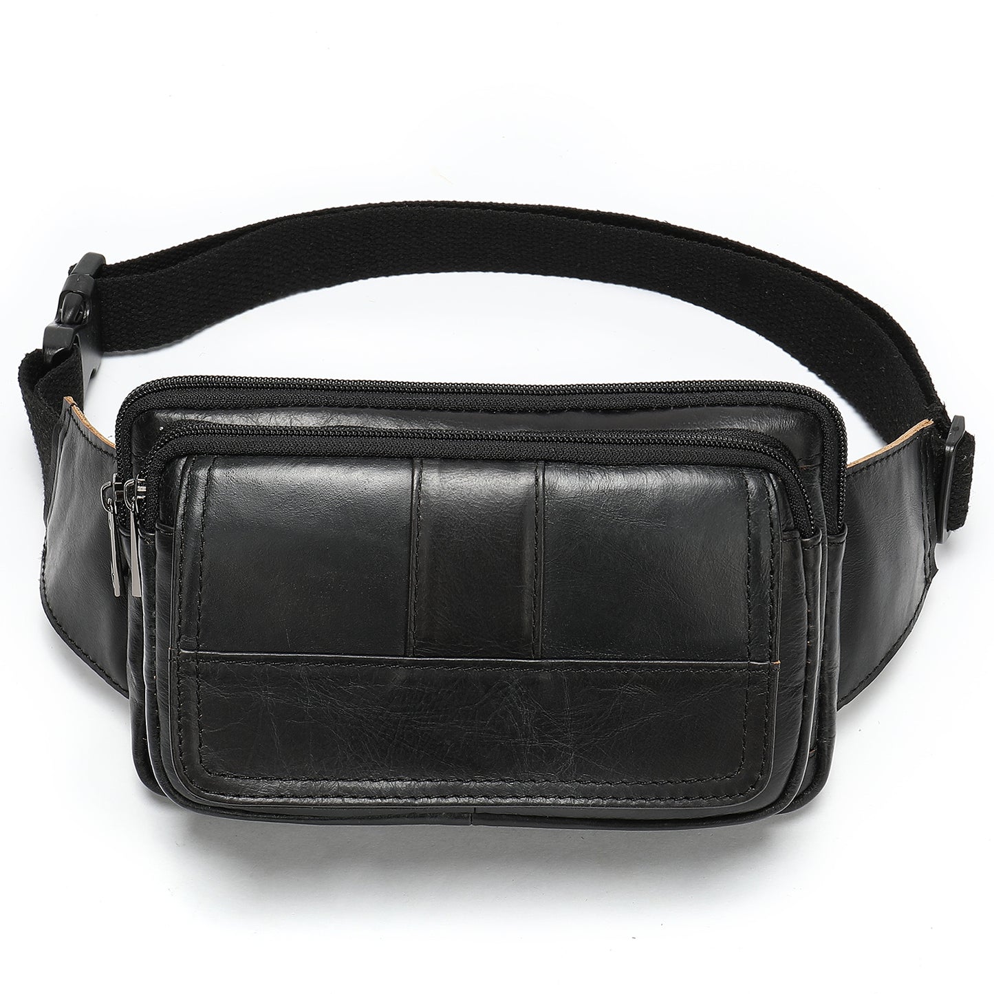 Cowhide Genuine Leather Waist Pouch Bag for Men and Women