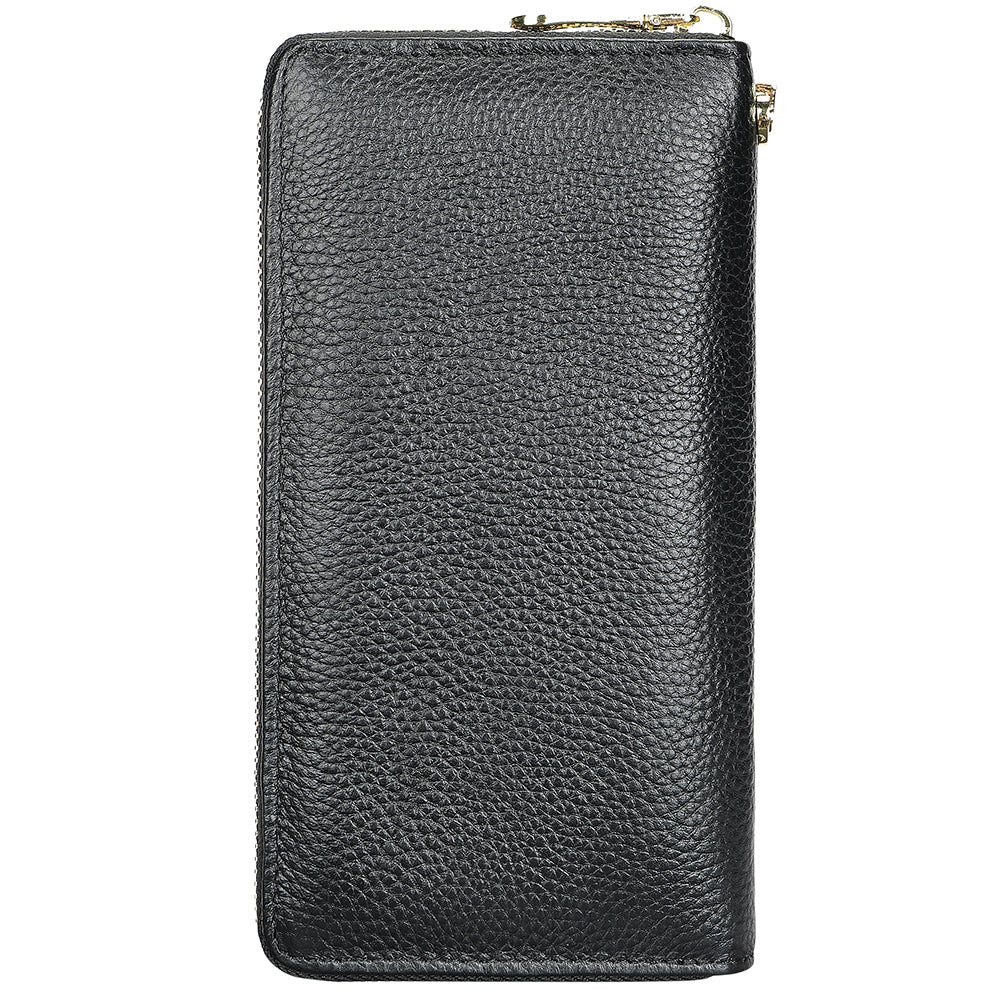 Women Purse Cell Phone Money Bag Genuine Leather Wallet