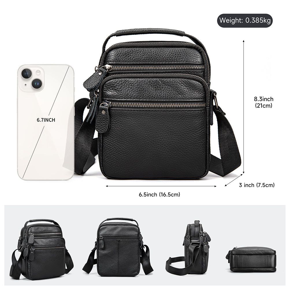Crossbody Genuine Leather Bag for Men