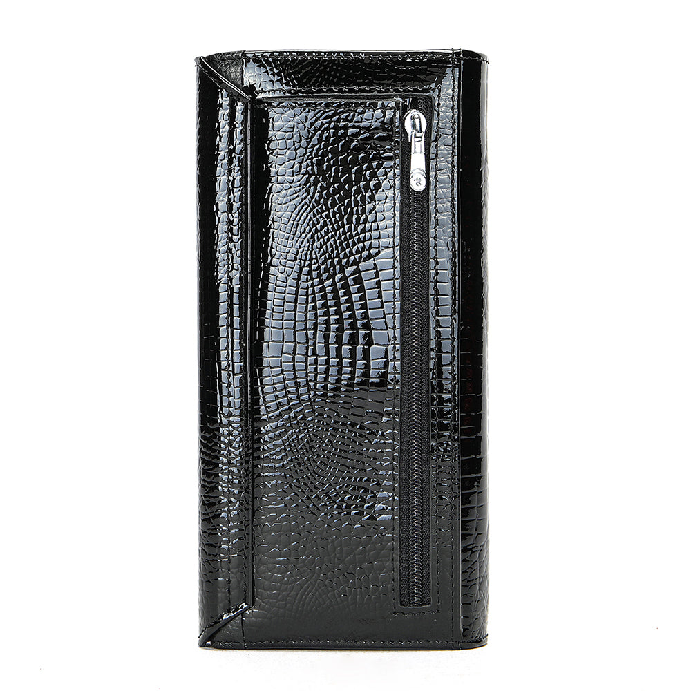 Women Credit Card Holder with Money Clip Genuine Leather Wallet
