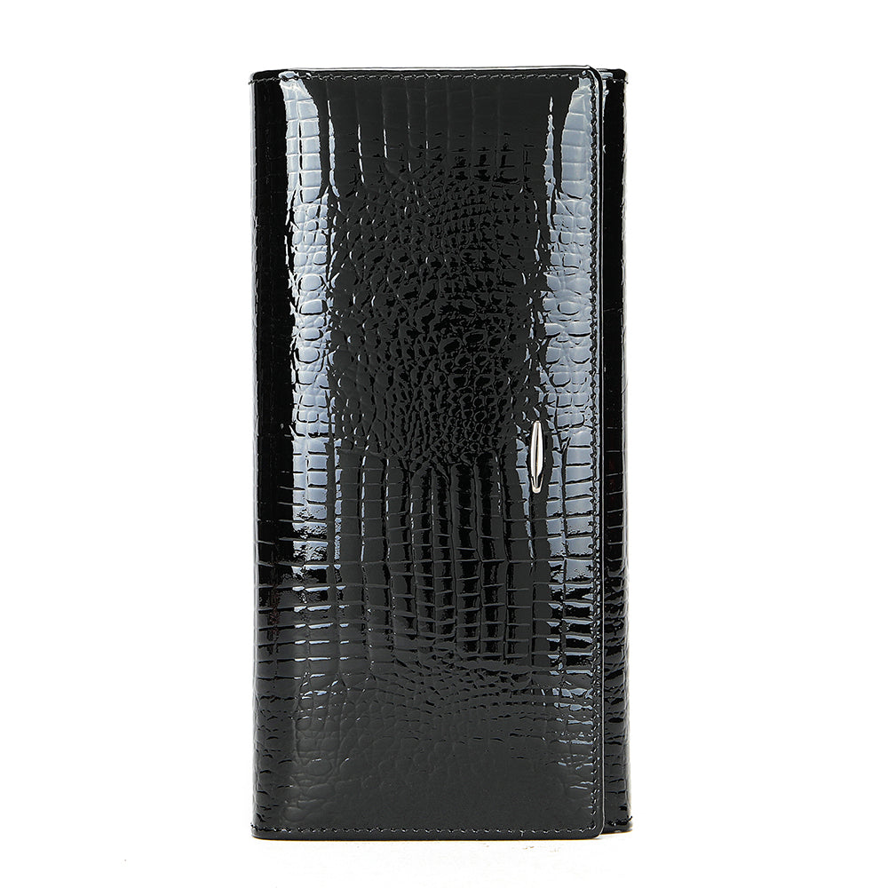 Women Credit Card Holder with Money Clip Genuine Leather Wallet