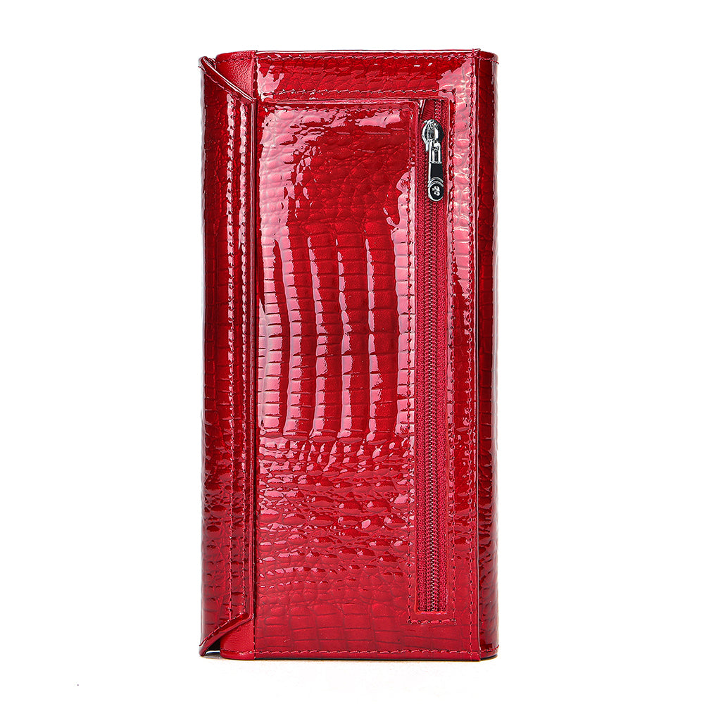 Women Credit Card Holder with Money Clip Genuine Leather Wallet