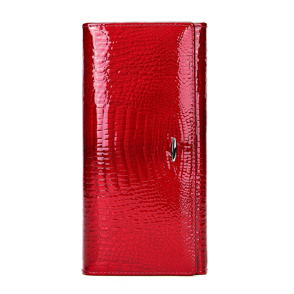Women Credit Card Holder with Money Clip Genuine Leather Wallet