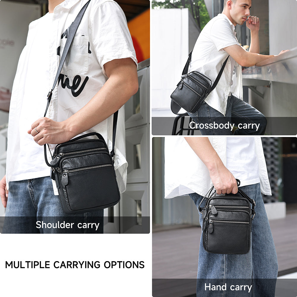 Crossbody Genuine Leather Bag for Men