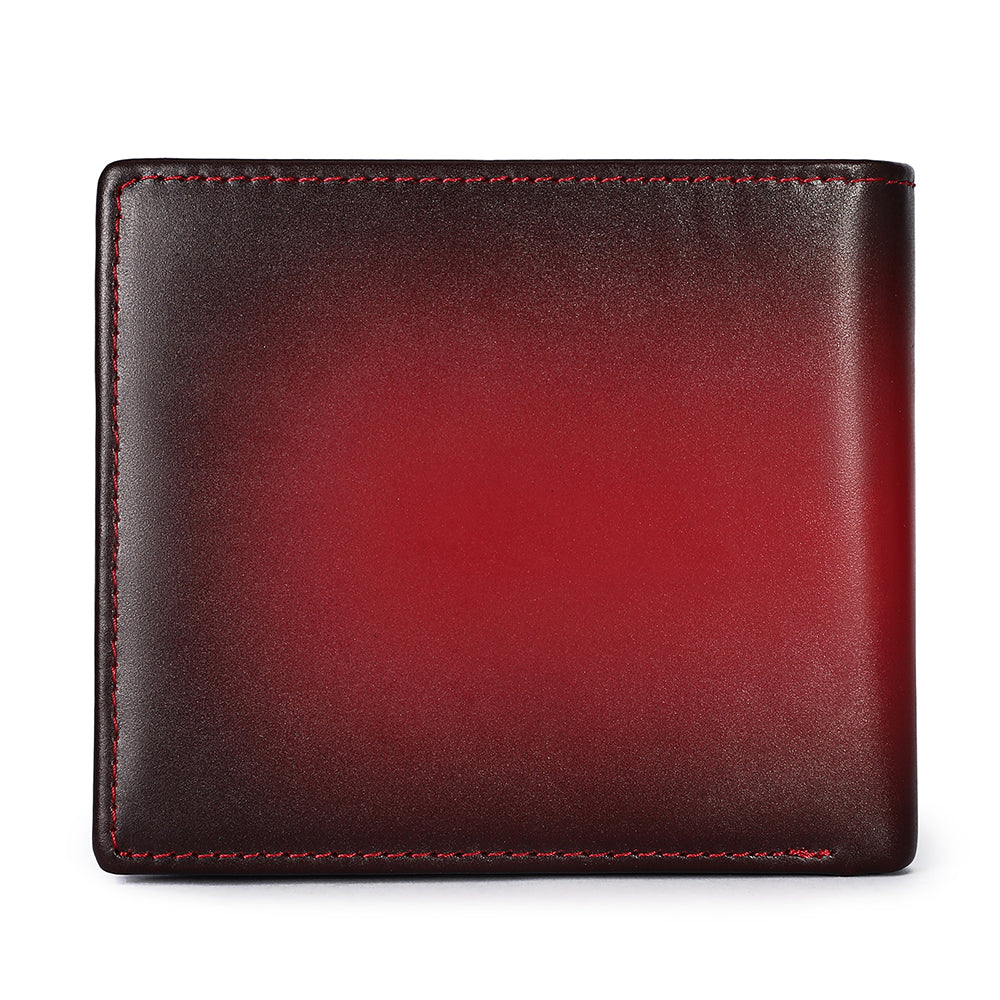 Vintage Genuine Leather Men Short RFID Ani-theft Wallet