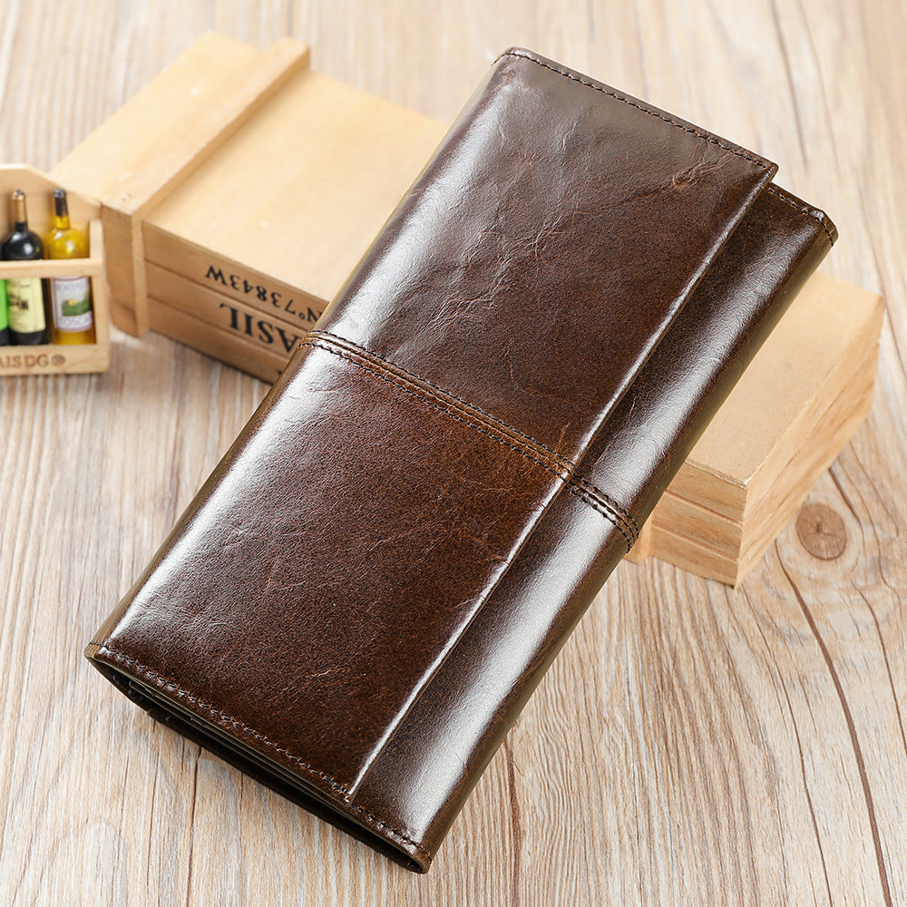Men Genuine Leather Large Capacity Wallet