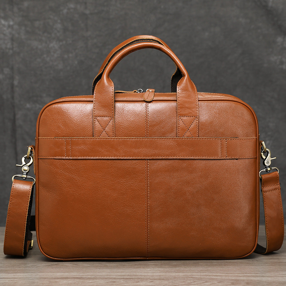 Men Genuine Leather Business Briefcase