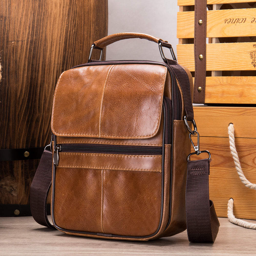 Men Genuine Leather Small Crossbody Bags