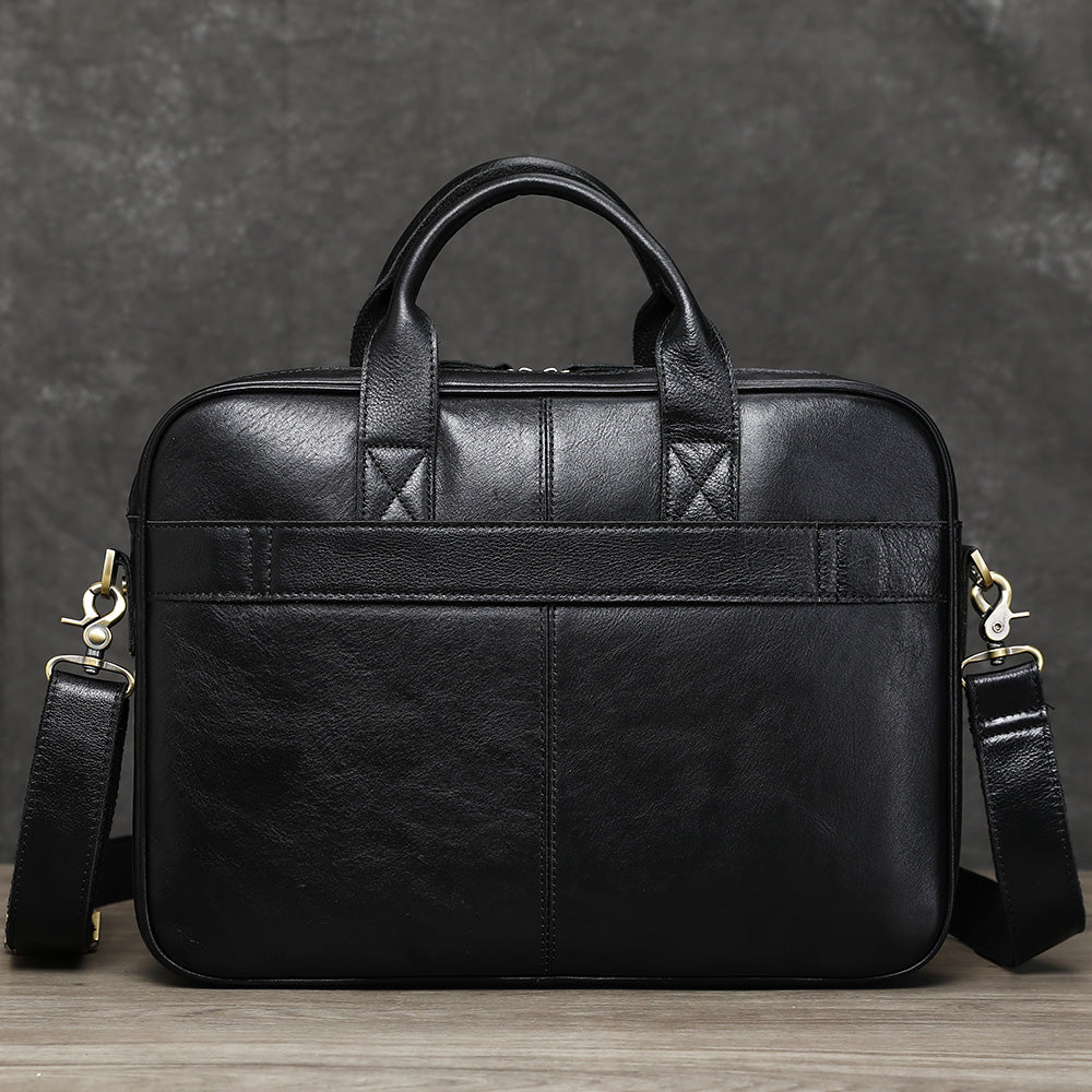 Men Genuine Leather Business Briefcase
