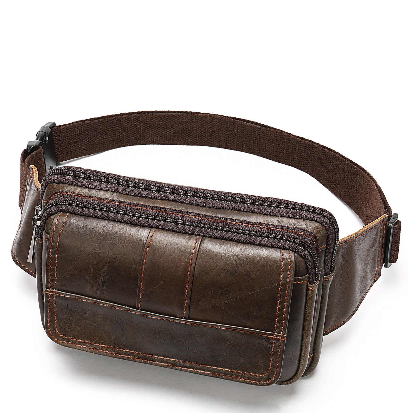 Cowhide Genuine Leather Waist Pouch Bag for Men and Women