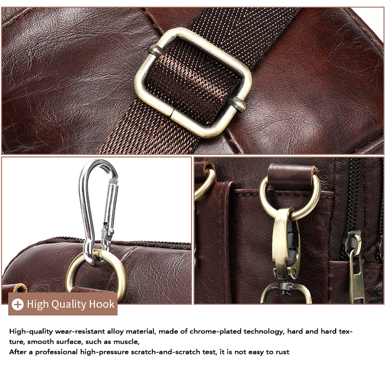 Crossbody Shoulder Bag Genuine Leather Men Waist Bag