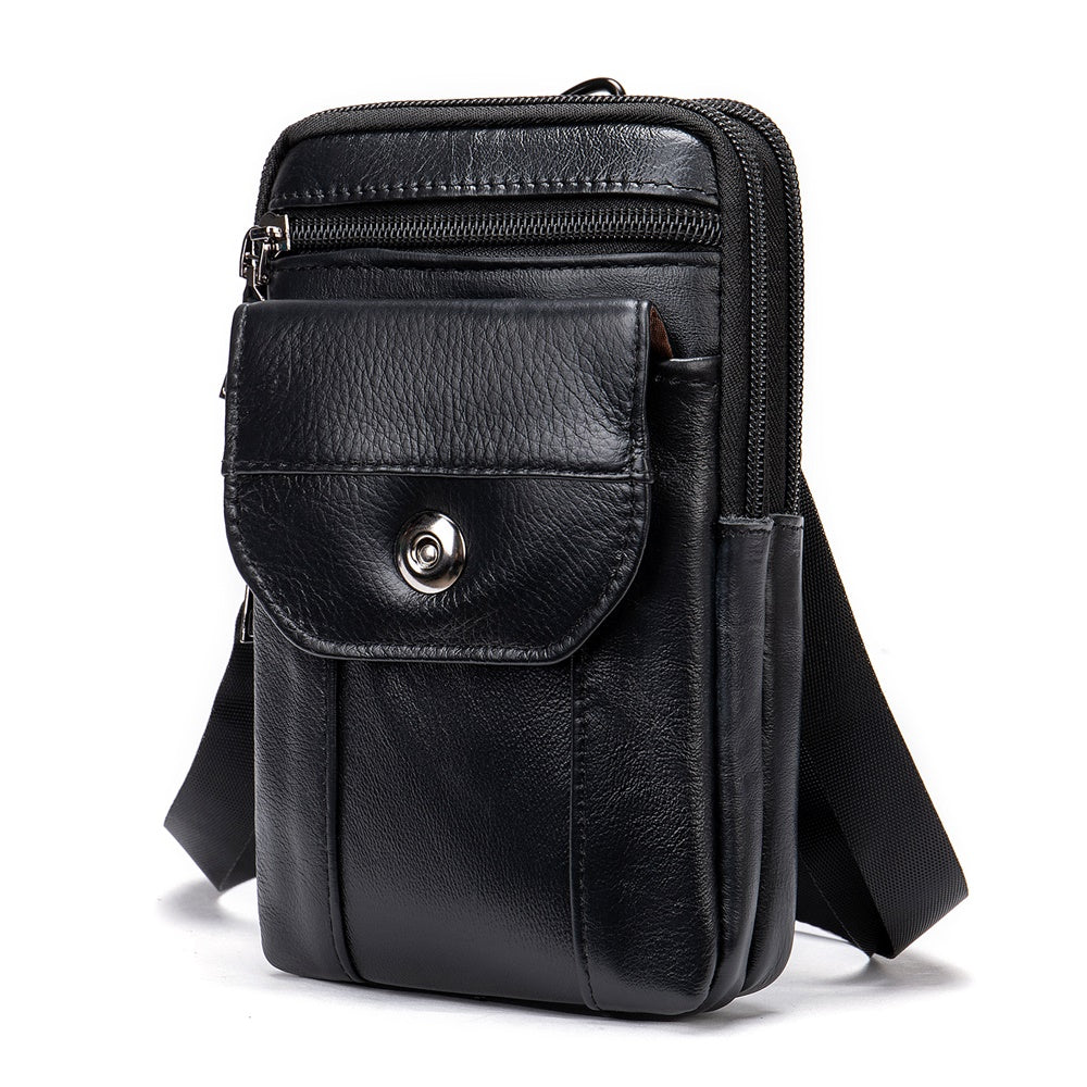 Men Genuine Leather Crossbody/Belt Bag