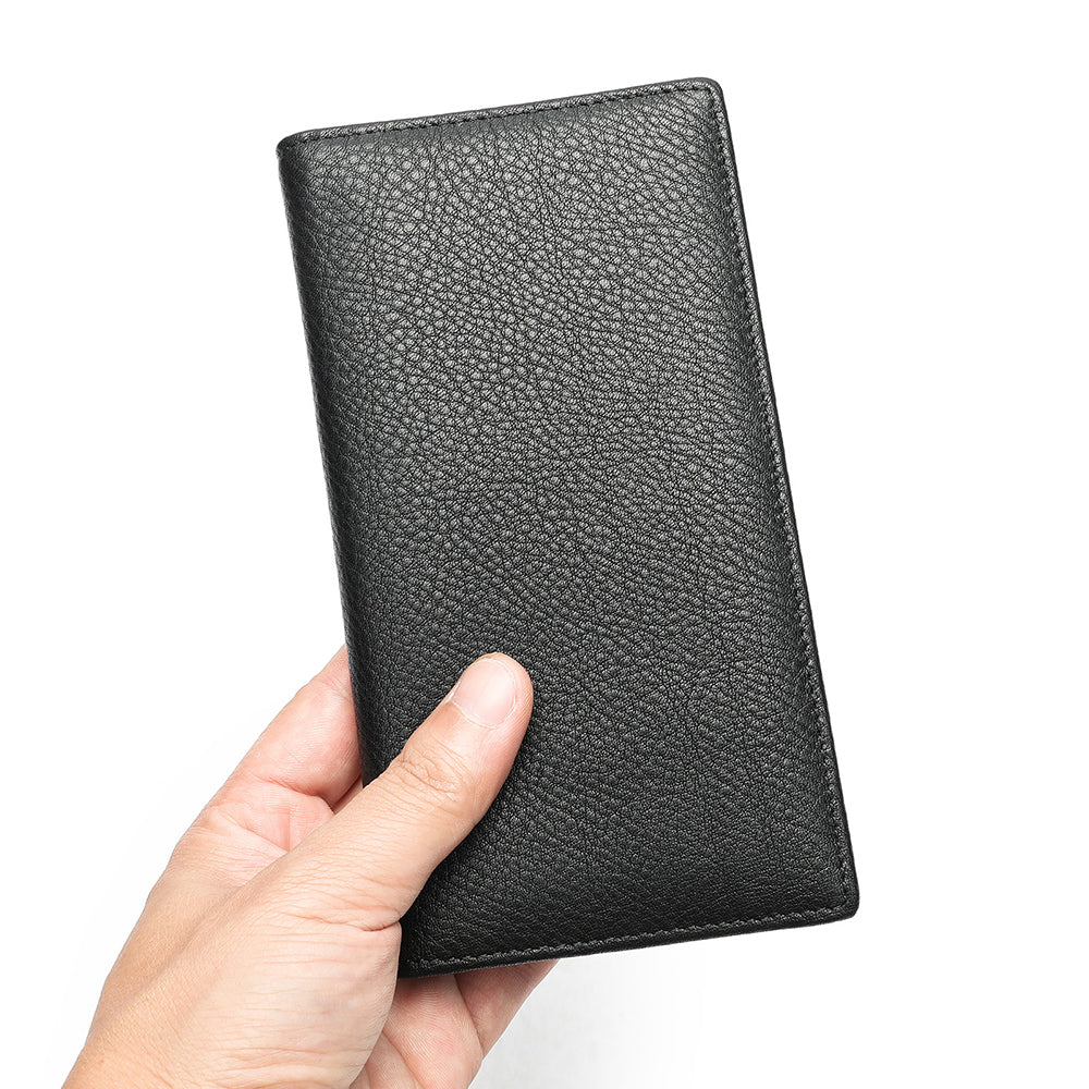 Crazy Horse Genuine Leather Men Long RFID Anti-theft Wallet