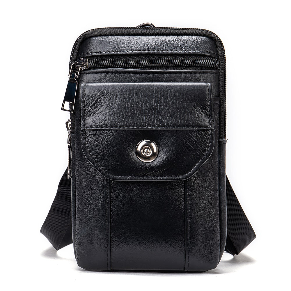 Men Genuine Leather Crossbody/Belt Bag