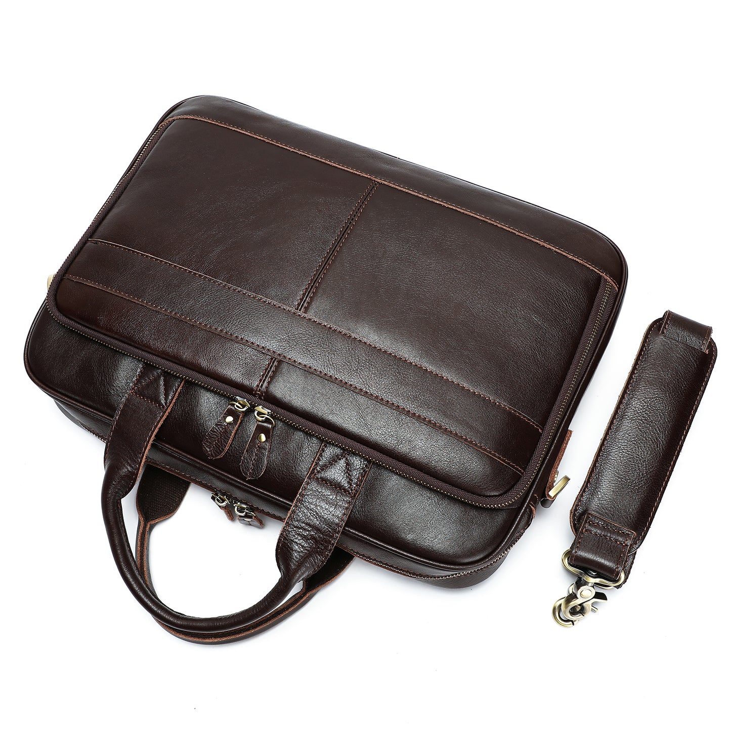Men Genuine Leather Business Briefcase