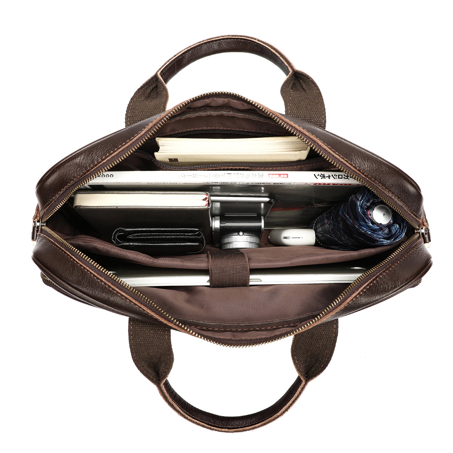 Men Genuine Leather Business Briefcase