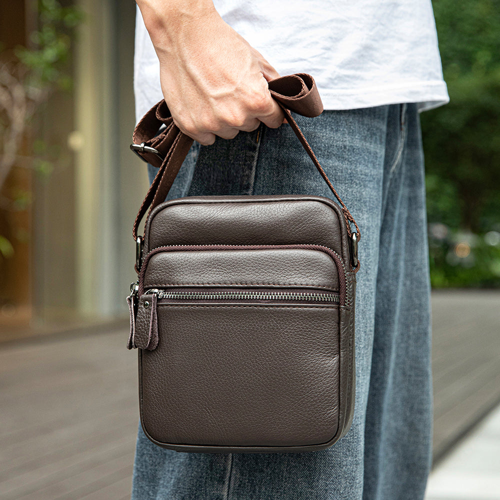 Crossbody Genuine Leather Bag for Men