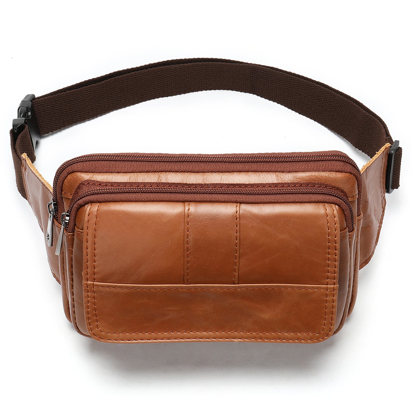 Cowhide Genuine Leather Waist Pouch Bag for Men and Women