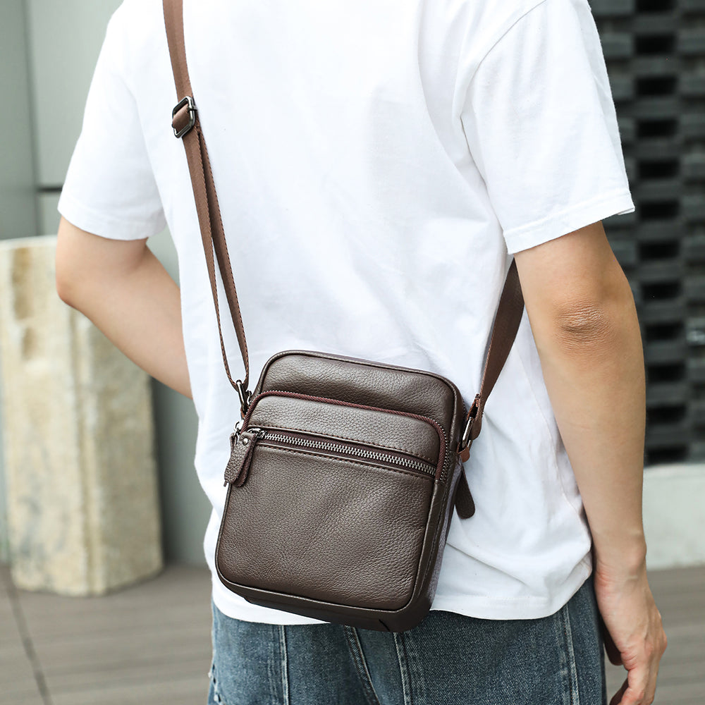 Crossbody Genuine Leather Bag for Men