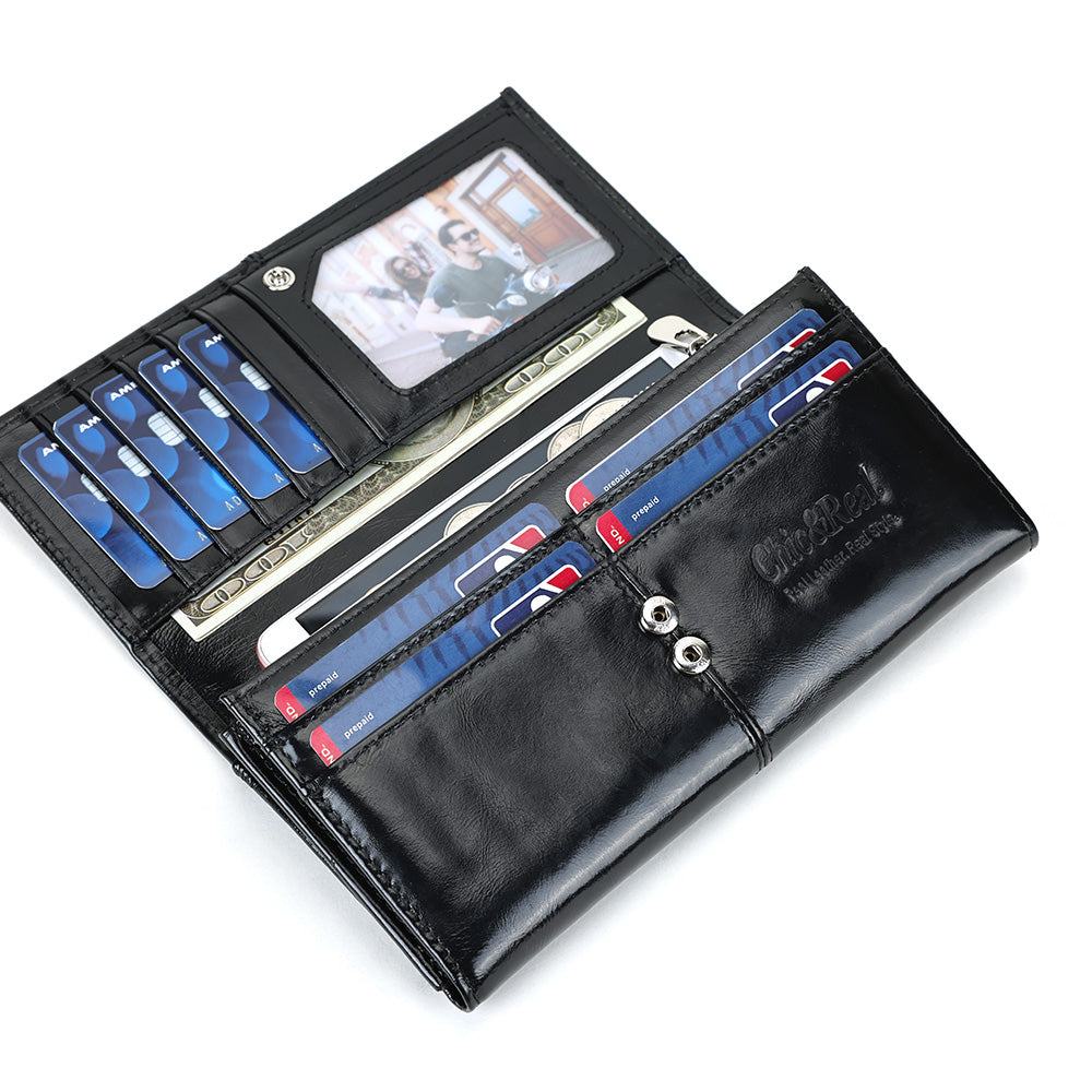 Men Genuine Leather Large Capacity Wallet