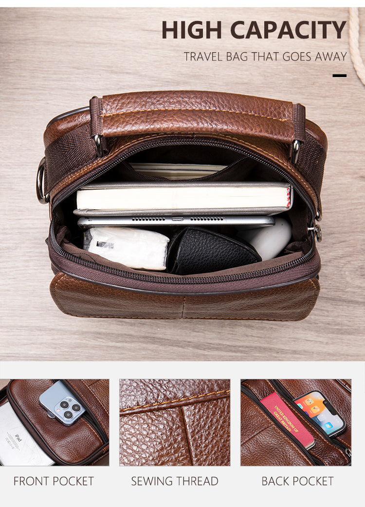 Men Genuine Leather Small Crossbody Bags
