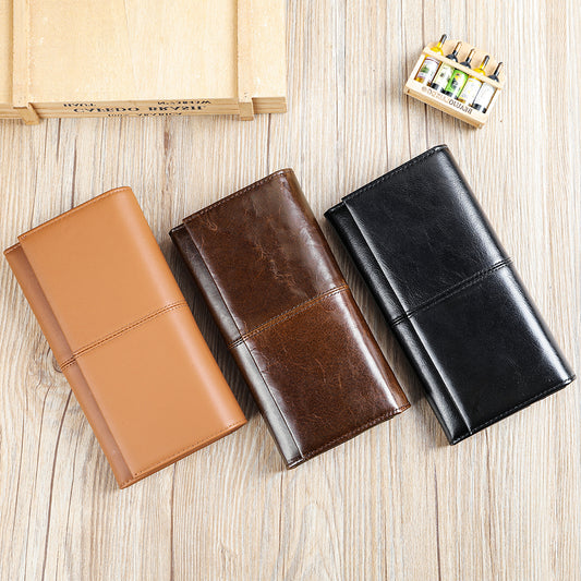 Men Genuine Leather Large Capacity Wallet